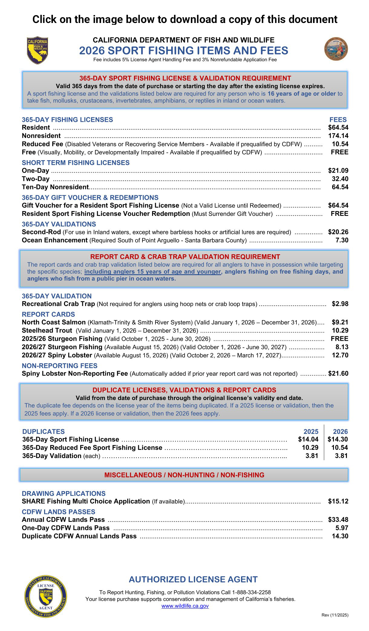 2026 Sport Fishing Prices image