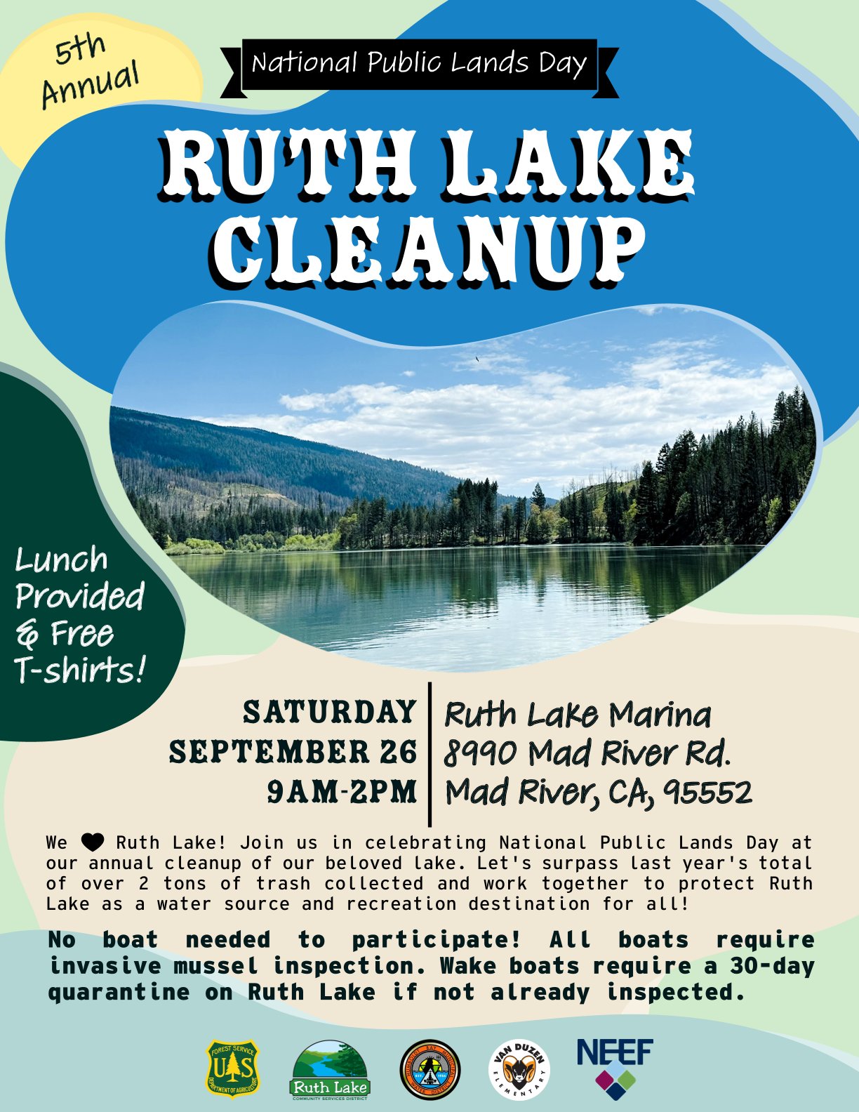 2026 Ruth Lake Cleanup Flyer image